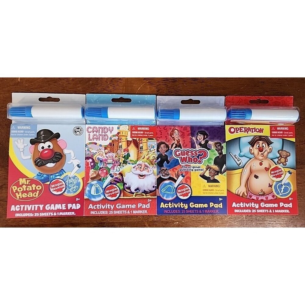Lot of 4 Operation, Guess Who?, Candyland & Mr Potato Head Great For Travel Bag